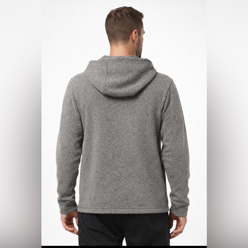 Rhone Men’s Full Zip Hoodie Large Gray Performance Fleece Hooded Sweatshirt - Picture 2 of 7